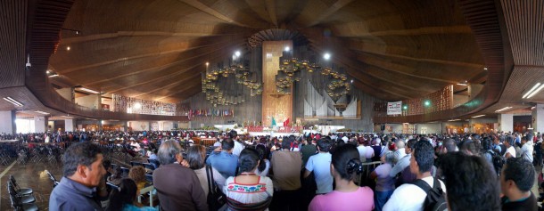 Inside the church of Guadalupe. (Leaving Mexico City)