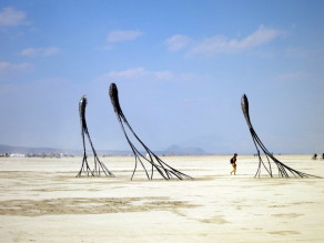 Alien tripod-y things? (Burning Man 2013)